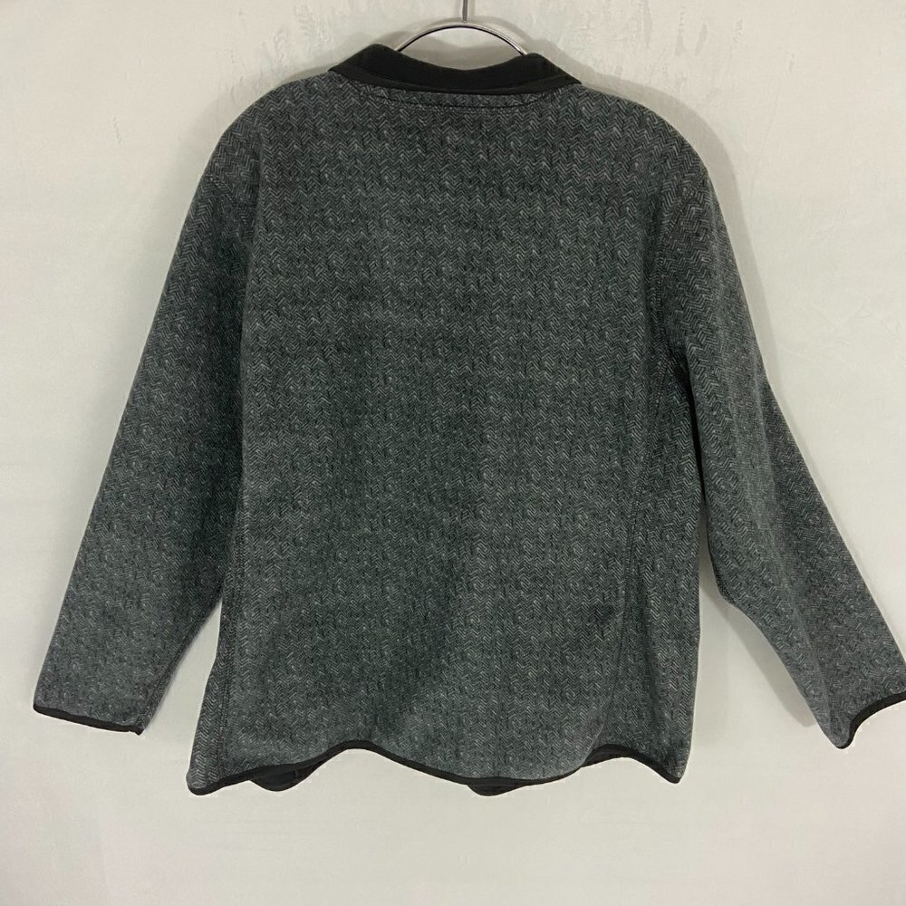 Coldwater Creek Fleece Jacket Sweater Full Zip Long Sleeve Women's Size 2XL Grey - Picture 4 of 8